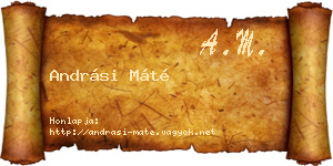 Andrási Máté névjegykártya